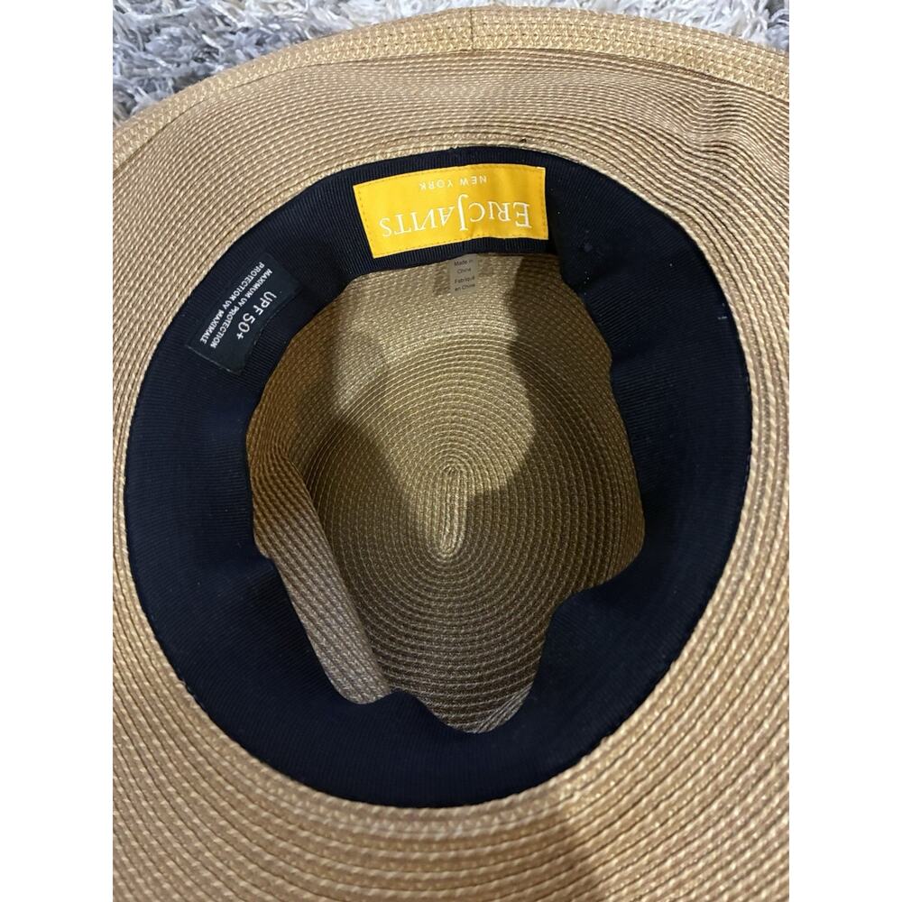 Eric Javits Daphne Natural Wide Brim Straw Squishee Fedora Packable Sun Hat - Picture 4 of 7